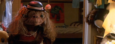 E.t. dressed as a girl